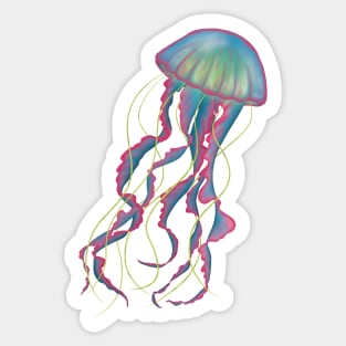 Amazing glowing jellyfish Sticker